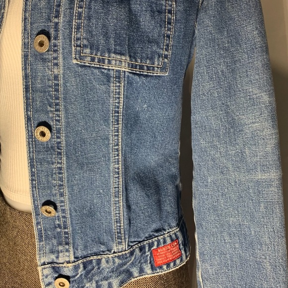 Vintage Guess Jeans Trucker Jacket Medium Coat - Picture 6 of 9